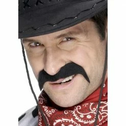 Smiffys Cowboy Tash, Black