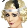 Smiffys Charleston Headband, Silver 1920's & 30's