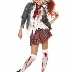 Smiffys Female Costumes Zombie Schoolgirl
