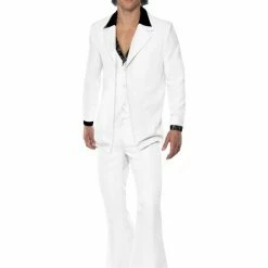 Smiffys 1970's White Suit Male Costumes