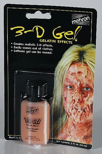 Latex & Wax Mehron, 3-D Gel Flesh 0.5oz