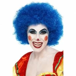 Smiffys Clown & Circus Clown Wig, Blue