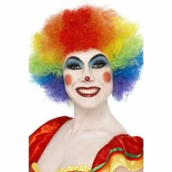 Smiffys Clown Wig, Rainbow Clown & Circus