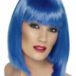 Smiffys Womens Glam Wig, Blue