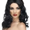Smiffys Glamorous Wig, Black Womens