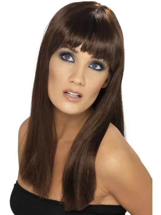 Smiffys Glamourama Wig, Brown Womens