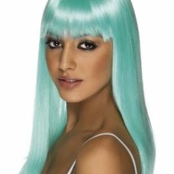 Smiffys Glamourama Wig, Neon Aqua