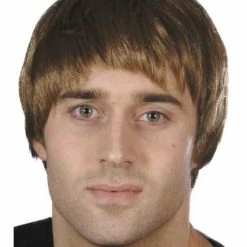 Smiffys 90's Guy Wig, Brown