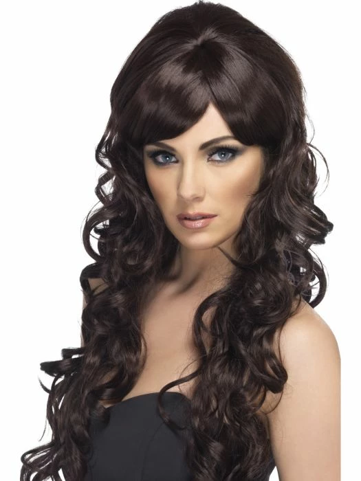 Smiffys Womens Pop Starlet Wig, Brown