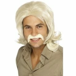 Smiffys Mens 70's Retro Wig, Blonde
