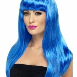 Smiffys Babelicious Wig, Blue Womens