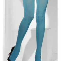 Smiffys Opaque Tights, Blue