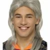 Smiffys 80's Mullet Wig Grey