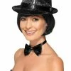 Smiffys Sequined Trilby Hat, Black