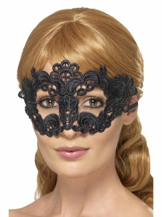 Smiffys Masquerade Filigree, Lace Floral Mask