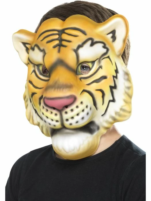 Smiffys Animal Masks, Plastic Tiger Mask, Kids