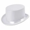 Bristol Satin Top Hat, White