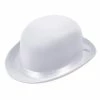 Bristol Bowler, Satin White Bowler Hat