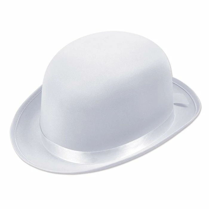 Bristol Bowler, Satin White Bowler Hat