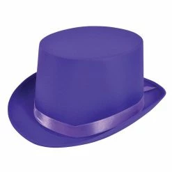 Bristol Satin Top Hat, Purple