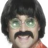 Smiffys 70's Mersey Wig & Tash Mens