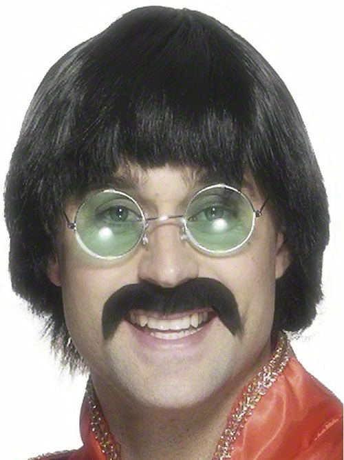 Smiffys 70's Mersey Wig & Tash Mens