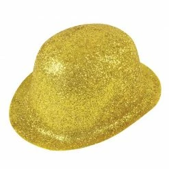 Bristol Bowler, Glitter Gold Bowler Hat