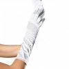 Leg Avenue Satin Elbow Length Gloves, White