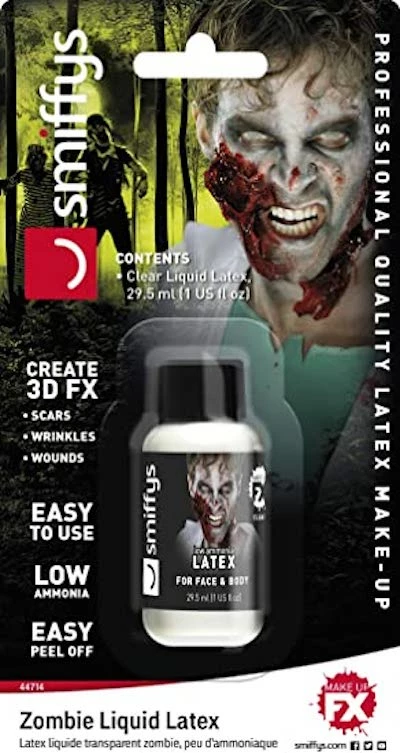 Smiffys Latex, Low Ammonia, Clear 1oz Latex & Wax