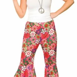 Wicked Flower Power Hippie Pants Female Costumes
