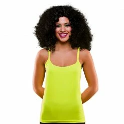Wicked 80's Vest Top, Neon Yellow 1980's & 90's