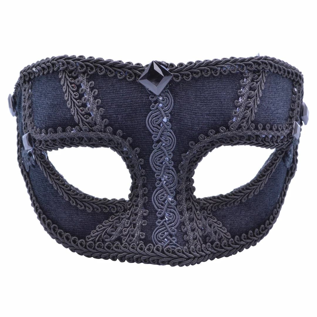Bristol Black Velvet Eyemask Masquerade