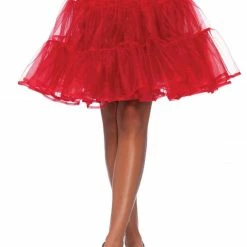 Leg Avenue Shimmer, Knee Length Petticoat, Red Tu Tu's