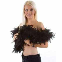 Wicked 1920's & 30's Boa, Feathered, Black
