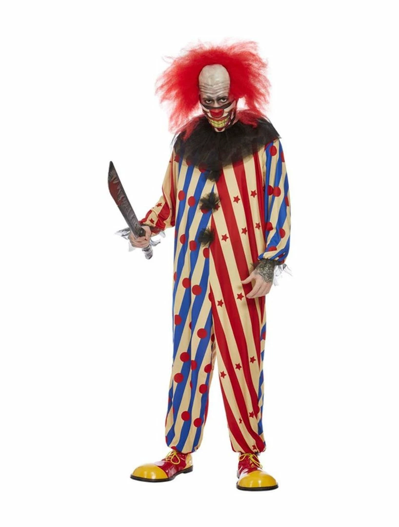 Smiffys Male Costumes Clown, Creepy