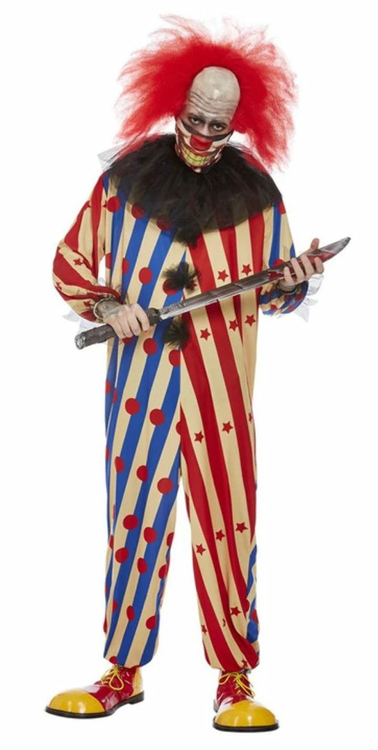 Smiffys Male Costumes Clown, Creepy