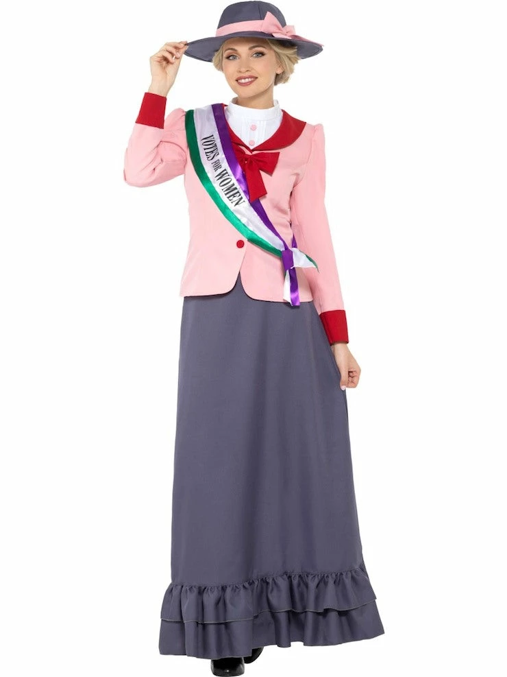 Smiffys Victorian Suffragette Costume, Deluxe