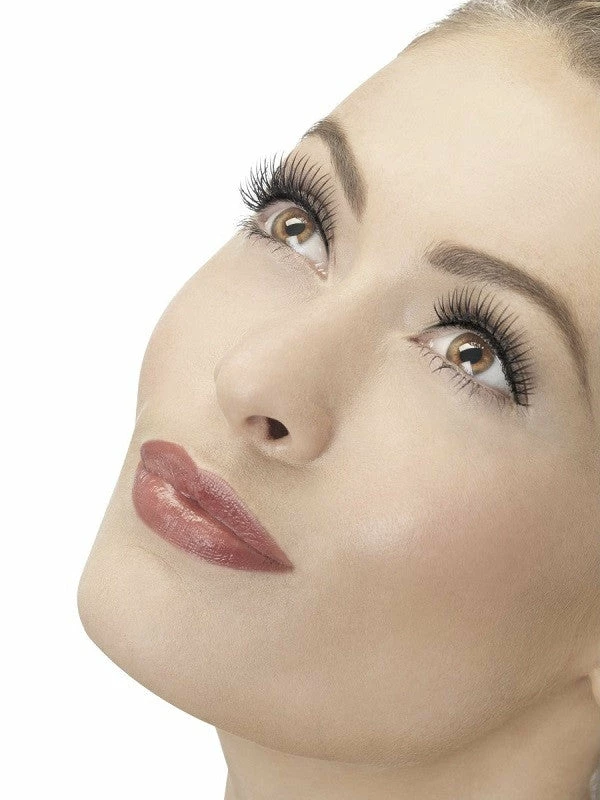 Smiffys Fever, Eyelashes, Black Natural Lengthened