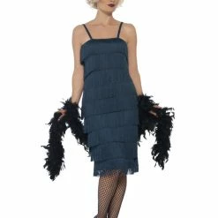Smiffys Flapper, Teal Female Costumes