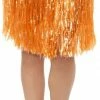 Smiffys Hula Skirt, Neon Orange Hawaiian