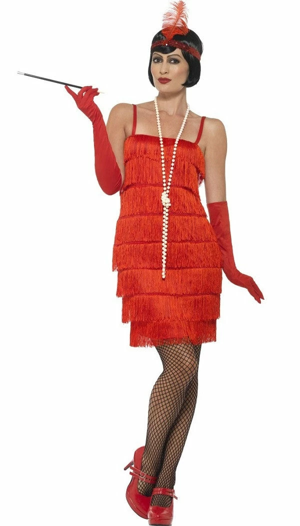 Smiffys Female Costumes Flapper, Red