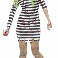 Smiffys Female Costumes Zombie Jail Bird