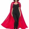 Smiffys Capes Cape, Red Devil Satin