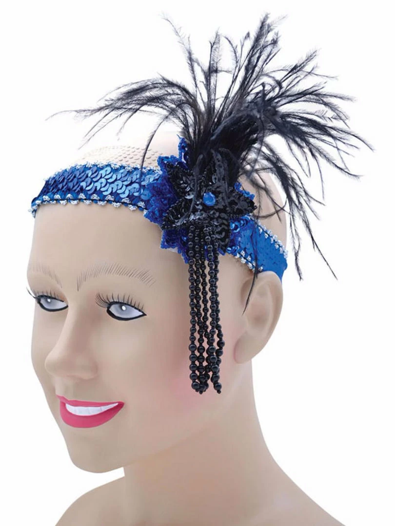 Bristol 1920's & 30's Flapper Headband, Blue