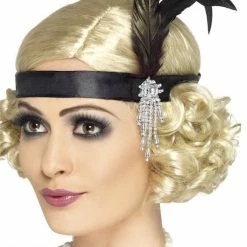 Smiffys Charleston Headband, Black 1920's & 30's