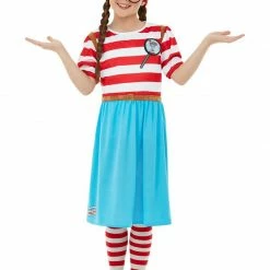 Smiffys Where's Wally? Wenda, Deluxe Kids Costumes All