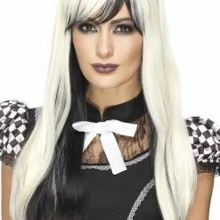 Smiffys Alice, Gothic Deluxe Wig Womens