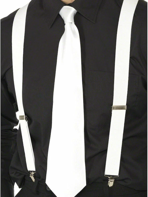 Smiffys Braces, White