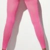 Smiffys Opaque Tights, Neon Pink 1980's & 90's