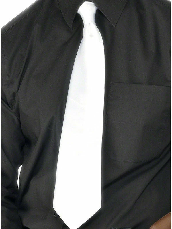 Smiffys Gangster Tie, White 1920's & 30's